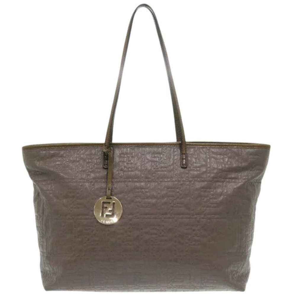 Fendi Canvas Brown Tote Bag
